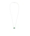 Aliita Rainbow Pattern Pendant Necklace In White