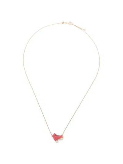 Aliita Roller-motif Necklace In White