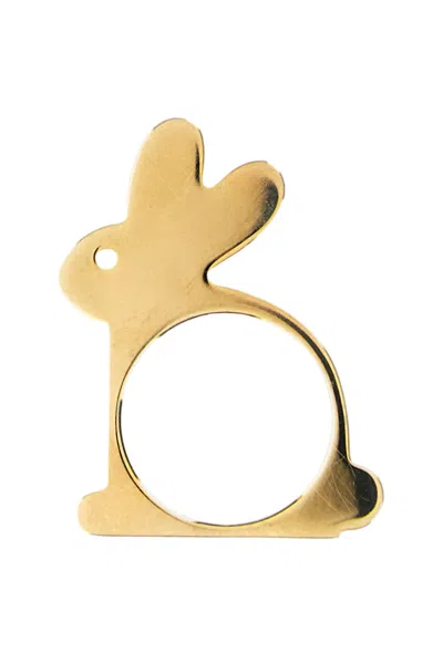 Aliita Stylized Rabbit-shaped 9k Gold Ring In Multi
