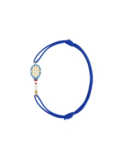 Aliita "tennis" Cord Bracelet In Blue