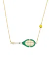 Aliita Tennis Pelota 9k Yellow Gold Necklace