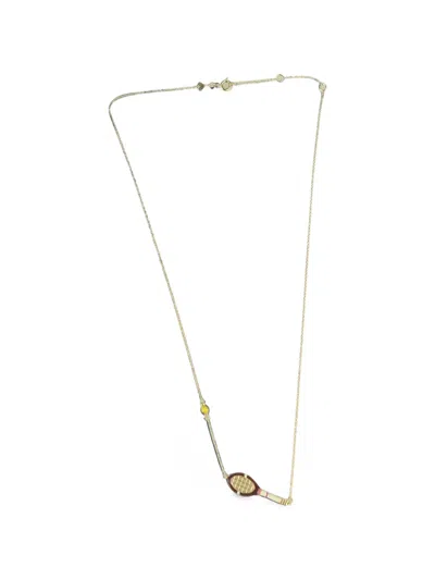 Aliita Tennis Pelota Necklace In Gold