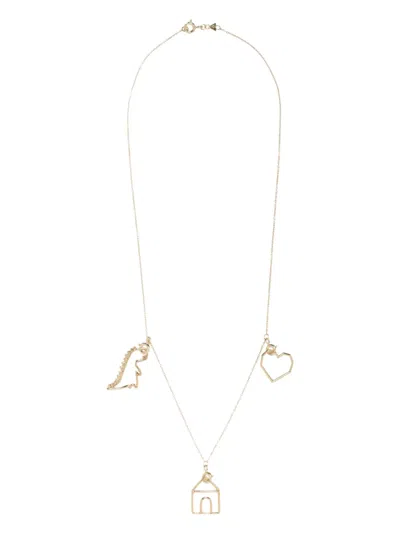 Aliita Trio Pura 9k Yellow Gold Necklace