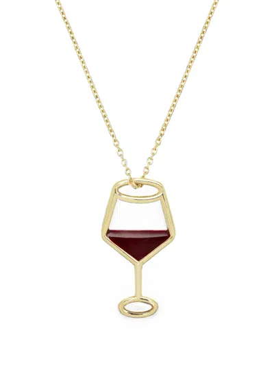 Aliita Wine-glass-pendant Necklace In Gold