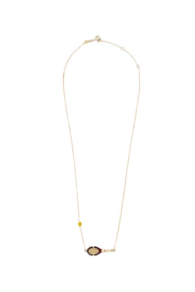 Aliita Yellow Gold Tennis Pelota Necklace
