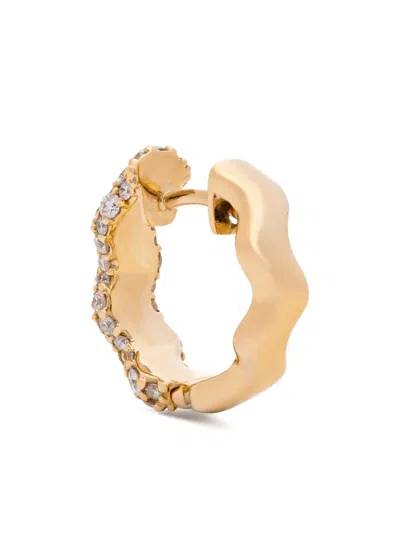 Alina Abegg 14k Yellow Gold Flow Diamond Hoop Earring
