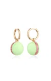 Alina Abegg 18k Yellow Gold Green Bath Bubble Hoops