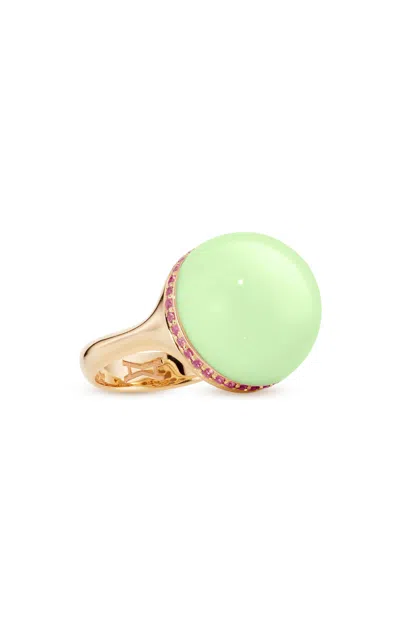 Alina Abegg 18k Yellow Gold Green Bath Bubble Ring