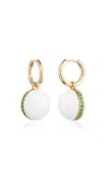 Alina Abegg 18k Yellow Gold White Bath Bubble Hoops