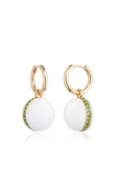 Alina Abegg 18k Yellow Gold White Bath Bubble Hoops