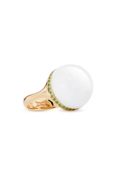Alina Abegg 18k Yellow Gold White Bath Bubble Ring