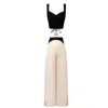 Alina Cernatescu Black / Neutrals Doha Set Beige Black Sustainable Linen, Versatile Day-to-night Outfit In Black