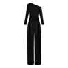 Alina Cernatescu Malbec Set  Viscose  Black Elegant Work-to-evening Long Sleeve Top & High-waisted Pleated Trousers W In Black