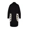 Alina Cernatescu Women's Black / Neutrals Almeria Black & Beige  Embroidered  Cotton With  Linen Pockets Coat In Black