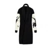 Alina Cernatescu Women's Black / Neutrals Vilnius  Black & Beige  Embroidered  Cotton Adjustable  Statement Sleeves   In Black