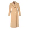 Alina Cernatescu Women's Neutrals Forum Beige Double-breasted Midi Wool Coat In Sand