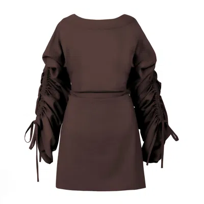 Alina Cernatescu Women's Neutrals / Pink / Purple Mocha Dress Purple Brown
