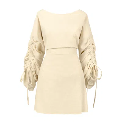 Alina Cernatescu Women's Neutrals Sonya Dress Sand Beige