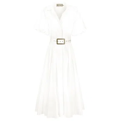 Alina Cernatescu Women's Oman Dress Classic White