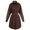 Alina Cernatescu Women's Remy Dress Purple Brown