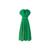 Alina Cernatescu Women's Segue Intense Green Cocktail Dress With Pockets And Textile Belt In Green