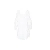 Alina Cernatescu Women's Valencia White Viscose Mini Dress With Ruffles And Crocheted Details In White