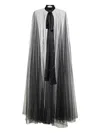 Alina Satin Laces Flared Jacket In Black
