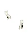 Alinka 18k White Gold Katia X Diamond Earrings In Silver