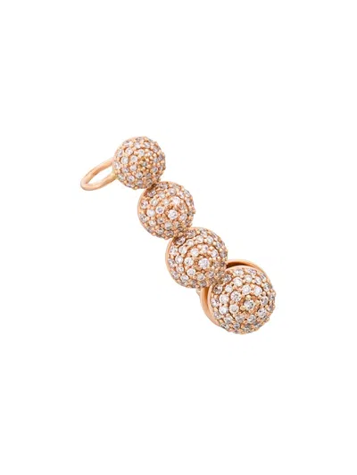 Alinka 18kt Rose Gold Black Caviar Diamond Right Ear Cuff In Metallic
