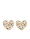 Alinka 18kt Rose Gold Caviar Heart Diamond Earrings In Gold
