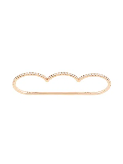 Alinka 18kt Rose Gold Cloud Superfine Diamond Ring