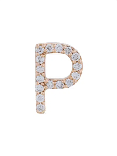 Alinka 18kt Rose Gold Diamond Letter Stud Earring In Metallic