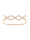 Alinka 18kt Rose Gold Katia Trio Diamond Two-finger Ring In Gold