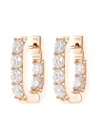 Alinka 18kt Rose Gold Linka Grande Diamond Hoop Earrings In Pink