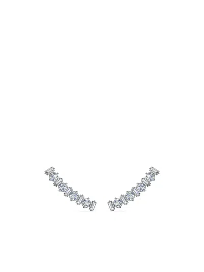 Alinka 18kt White Gold Amalfi Diamond Ear Cuffs In Silber