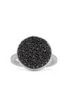 Alinka 18kt White Gold Black Caviar Diamond Ring In Silver