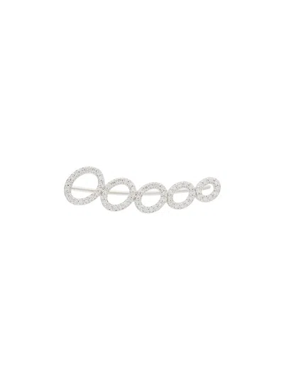Alinka 18kt White Gold Cloud Diamond Left Ear Cuff In Silver