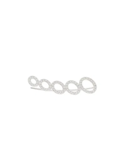 Alinka 18kt White Gold Cloud Diamond Right Ear Cuff In Silver