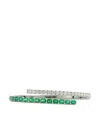 Alinka 18kt White Gold Eclipse Emerald And Diamond Bracelet In Silver
