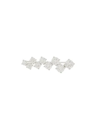 Alinka 18kt White Gold Eva Diamond Right Ear Cuff In Silver