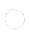 Alinka 18kt White Gold Stasia Mini Triple Star Diamond Bracelet In Metallic
