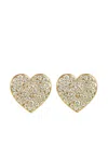 Alinka 18kt Yellow Gold Caviar Heart Diamond Earrings In Gold