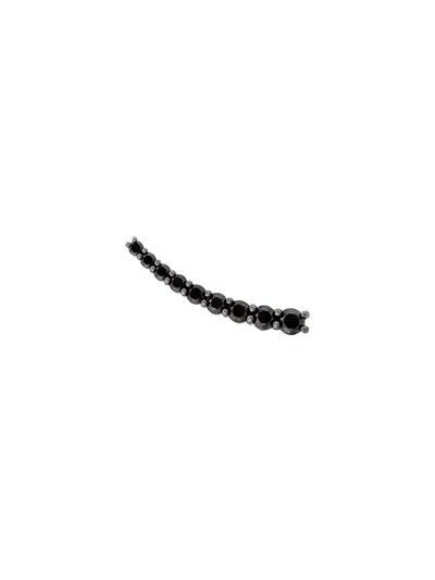 ALINKA 'DASHA' BLACK DIAMOND LEFT SIDE LARGE SLIDER EARRING,ZABR000212L18W702111372393