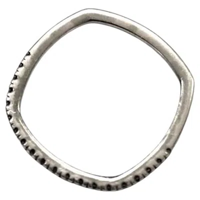 Pre-owned Alinka Half Infinity Ring Black Diamond & 18kt White Gold