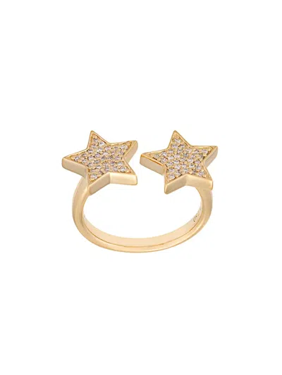 Alinka 'stasia' Diamond Double Star Ring In Metallic