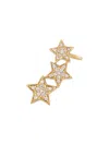 Alinka Stasia Diamond Triple Star Left Ear Cuff In Metallic