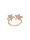 Alinka 'stasia' Double Diamond Star Ring In Metallic
