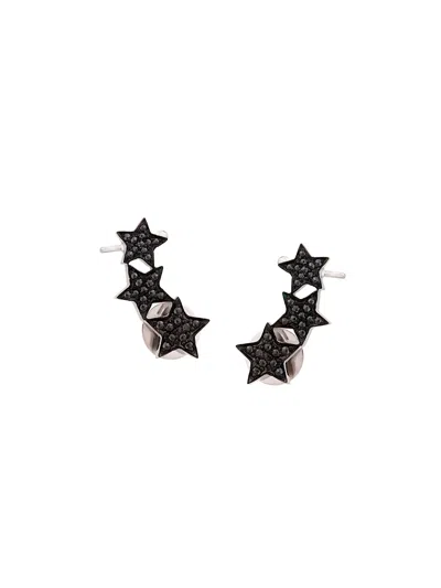 Alinka Stasia Triple Star Diamond Ear Cuff In Metallic