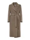 Alisheva Long Wool Coat In Brown