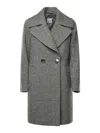 Alisheva Peach Wool And Cashmere Coat In Multi